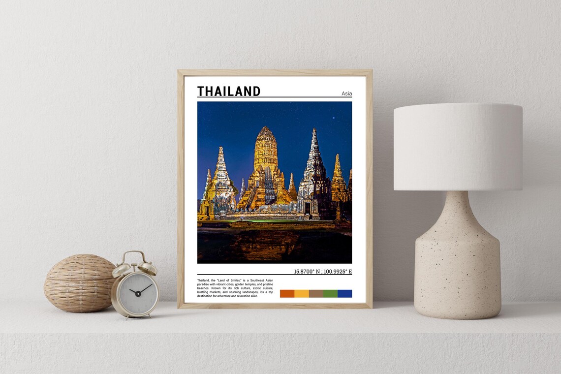 Thailand Poster Print Thailand Wall Art Thailand Travel Gift Thailand Poster Thailand Photo Thailandasia - Image 2