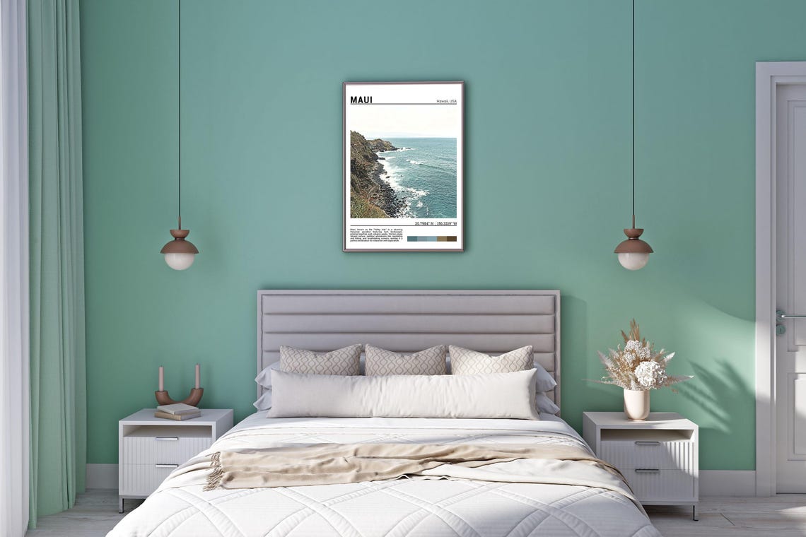 Maui Hawaii Rocky Coastline Turquoise Waves Cliffs Photo Poster - Image 5