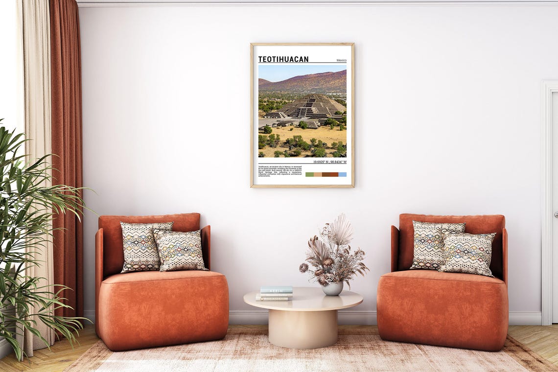 Teotihuacan Mexico Ancient Stepped Pyramid Desert Ruins Poster - Image 7