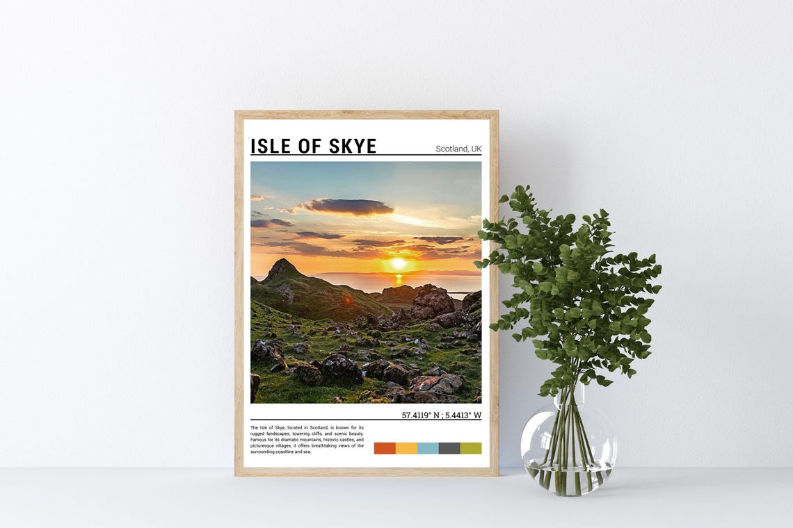 Isle Of Skye Scotland Quiraing Sunset Dramatic Highland View Poster - Image 4