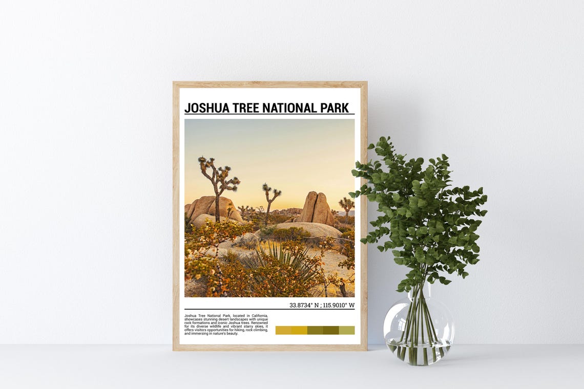Joshua Tree National Park Desert Sunset Rock Formations Poster - Image 4