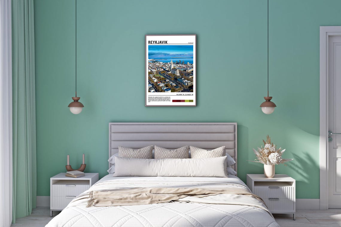 Reykjavik Iceland Poster Print Reykjavik Iceland Print Reykjavik Iceland Travel Poster Reykjavik Iceland Art Reykjavik Travel Gift - Image 5