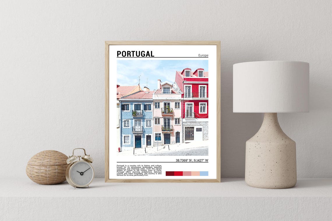 Portugal Print Portugal Poster Portugal Art Portugal Travel Poster Portugaleurope - Image 2