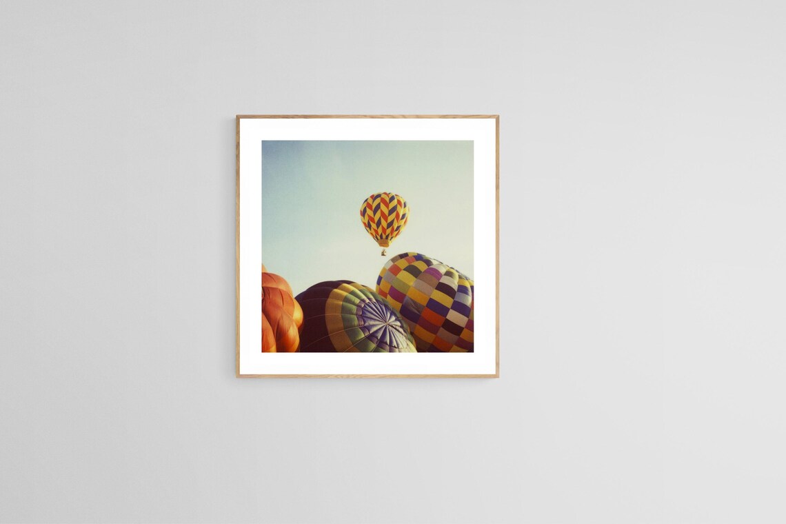 Hot Air Balloon Photograph, Children's Travel Decor