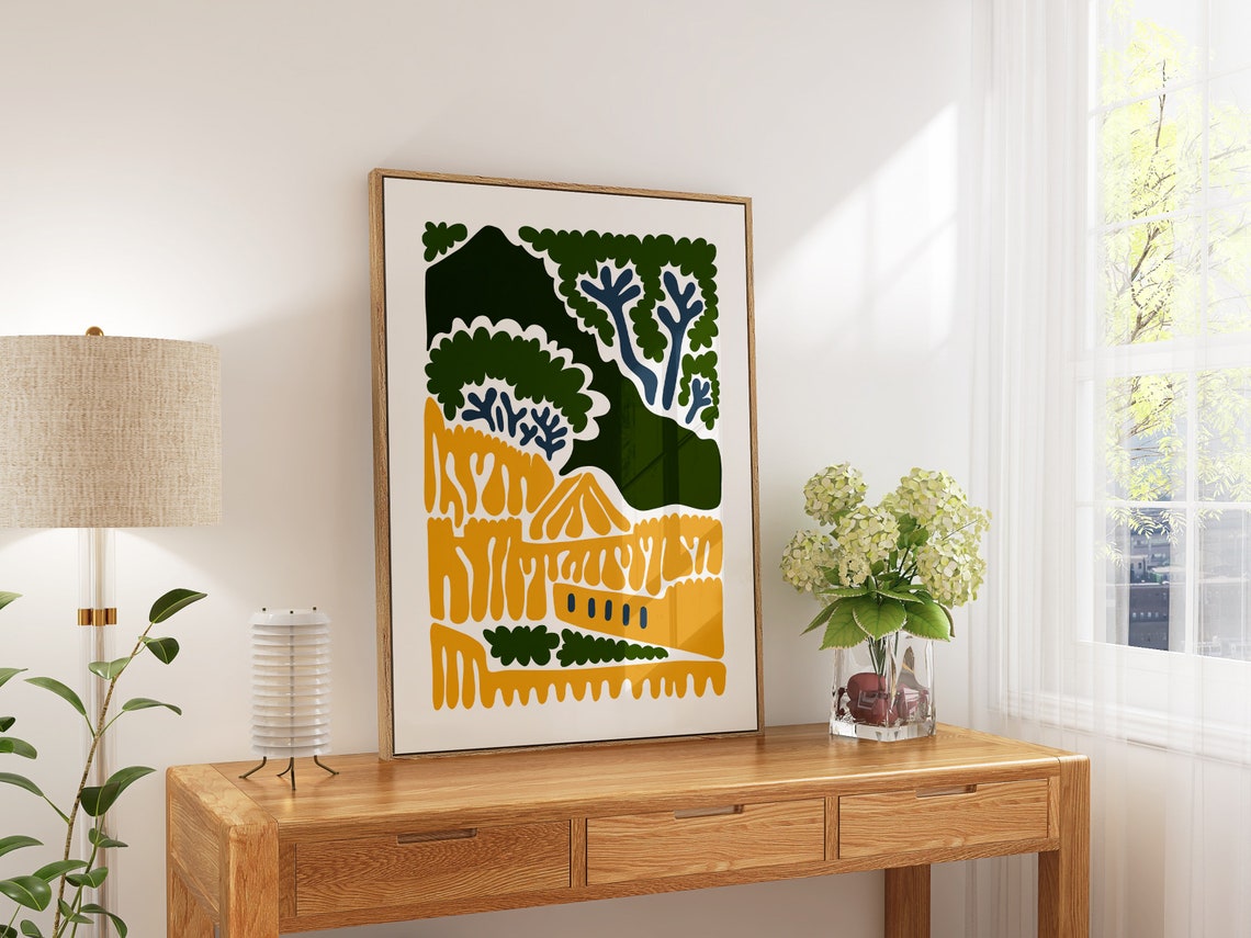 Machu Picchu Peru Golden Terraces Mountain Landscape Art Poster - Image 4