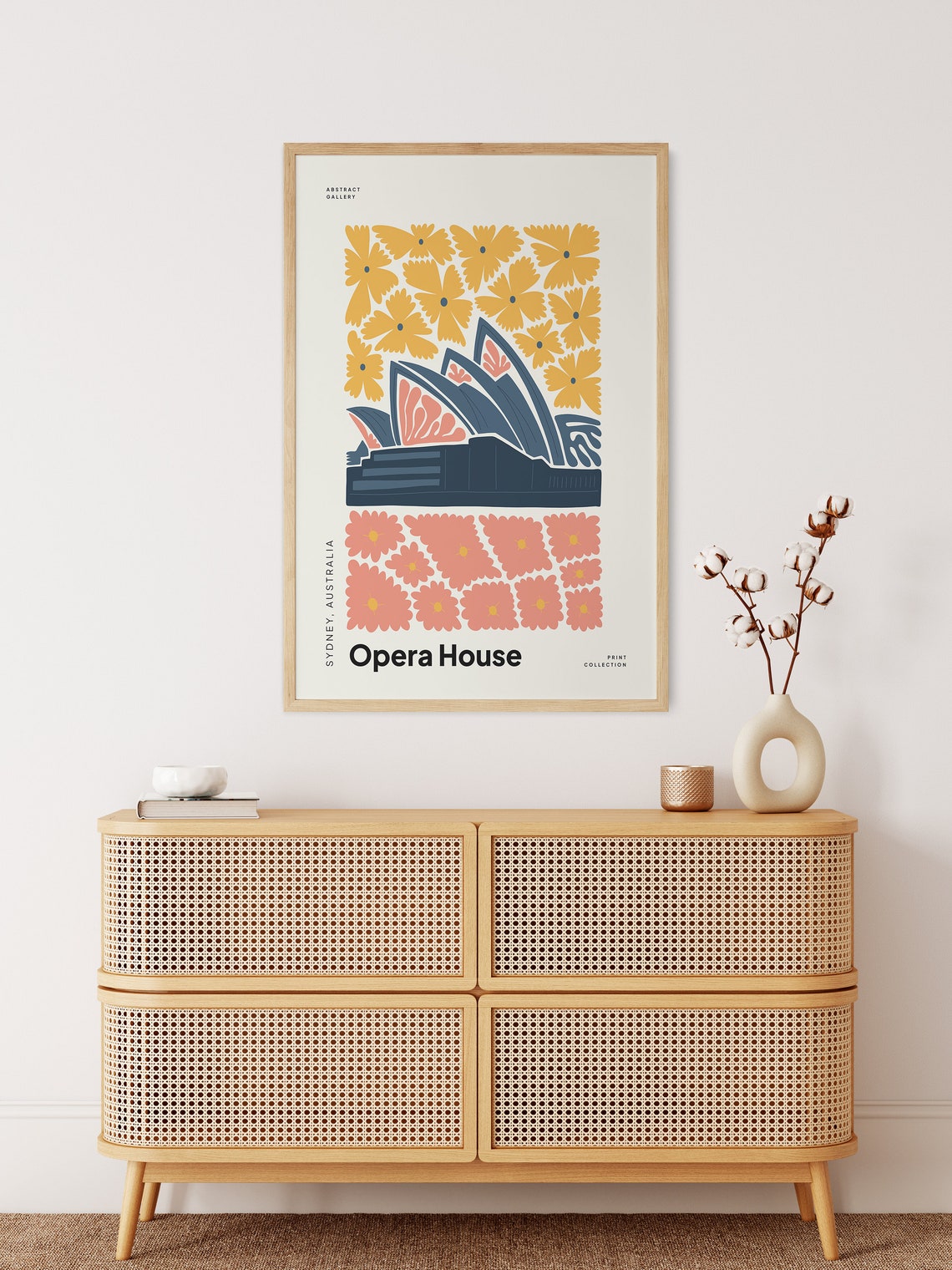Sydney Opera House Australia Navy Sails Bold Bloom Art Poster - Image 5