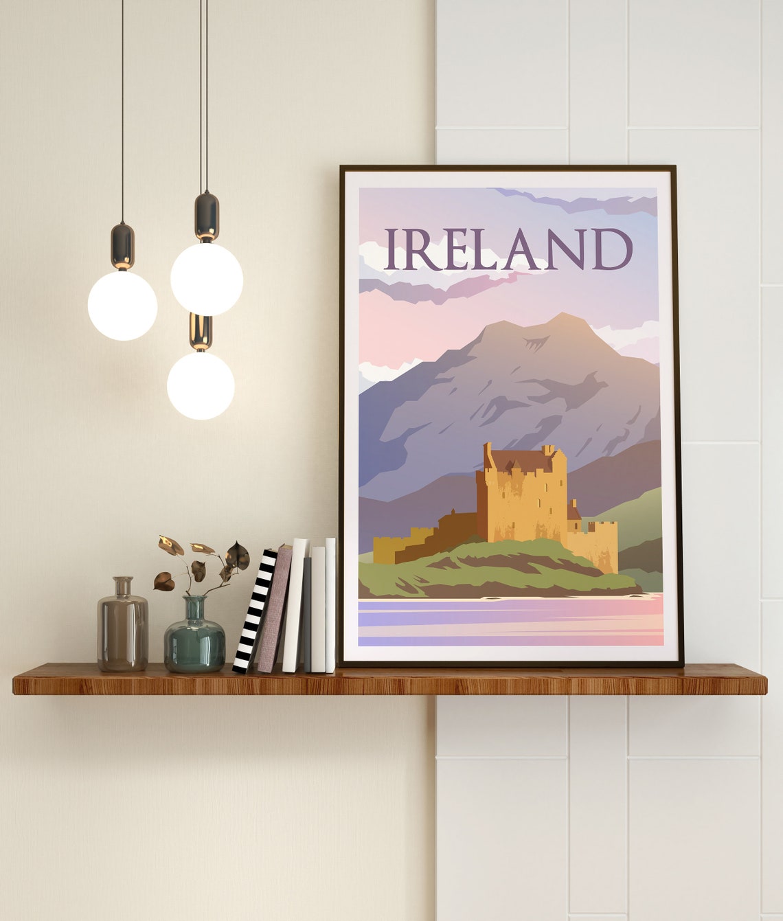 Ireland Travel Poster Ireland Wall Art Irelandtravel Print Irelandwanderlust Poster Ireland Travel Gift Ireland Travel Illustration Art - Image 3