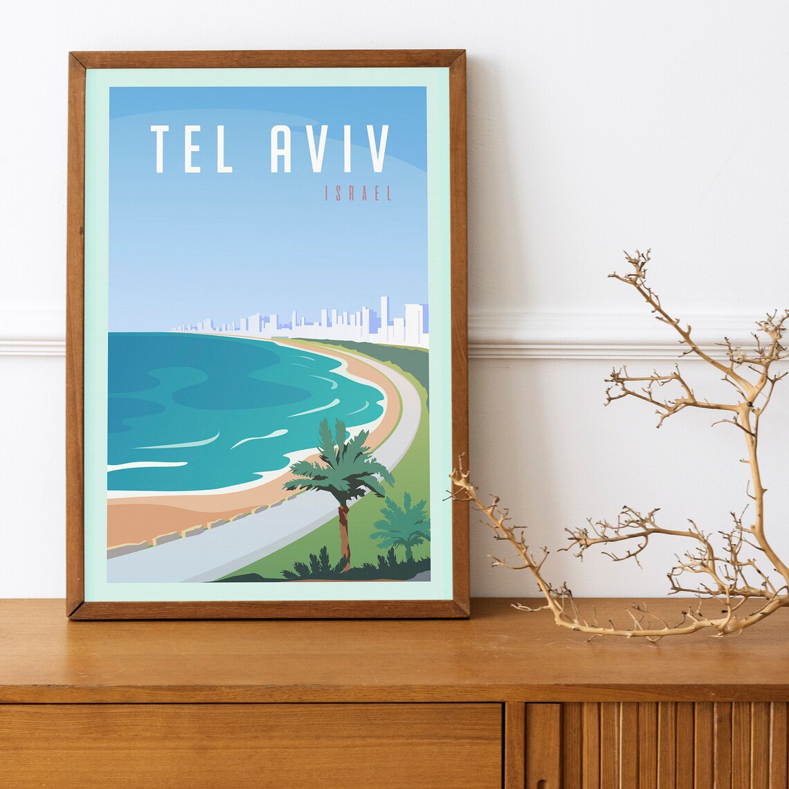 Tel Aviv Israel Gift Illustration Poster - Image 4