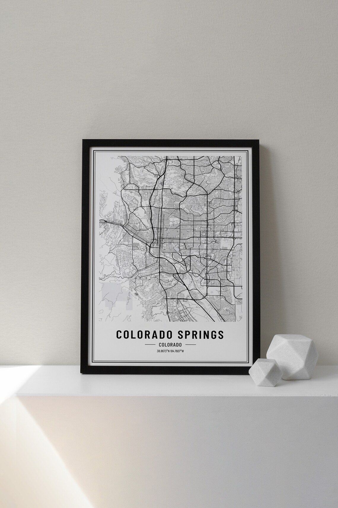 Colorado Springs Map Print, City Coordinates - Image 4