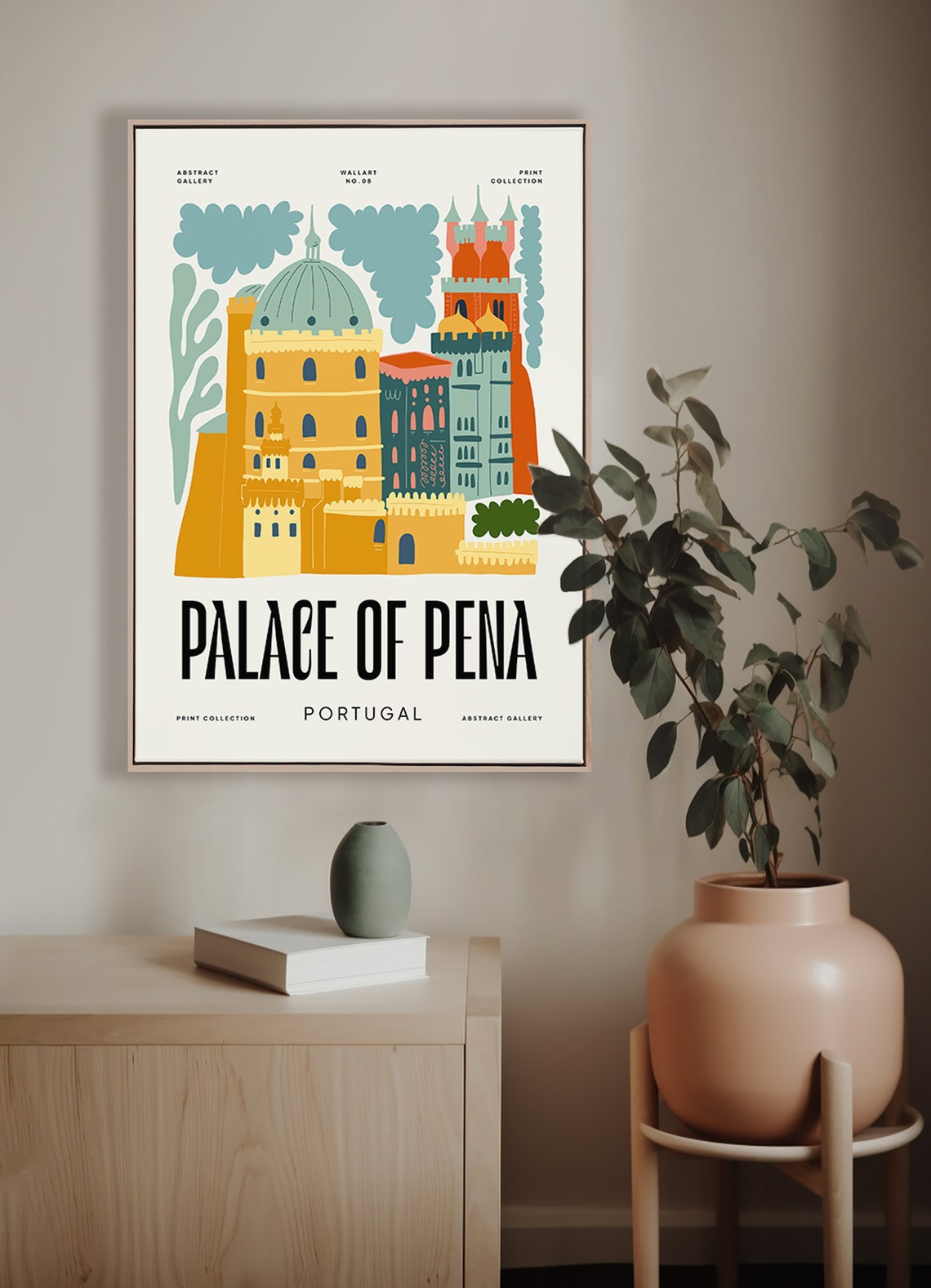 Palace Of Pena Portugal Poster Palace Of Pena Print Palace Of Pena Portugal Travel Poster Palace Of Pena Portugal Exhibition Trendy Art - Image 4