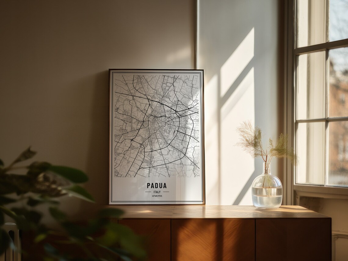 Padua Italy Map Print, City Coordinates Wall Art - Image 4