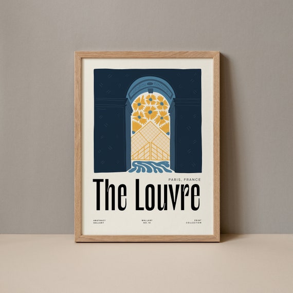 The Louvre Paris Poster The Louvre Paris France Print The Louvre Travel Paris Poster The Louvre Exhibition The Louvre Paris Trendy Art