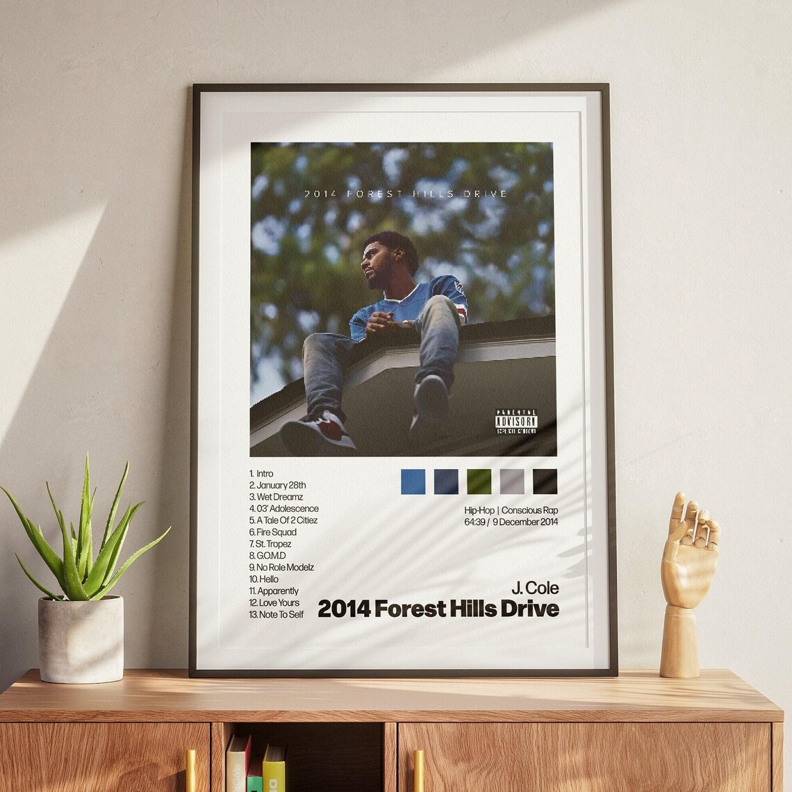J Cole 2014 Forest Hills Drive Album Poster Art