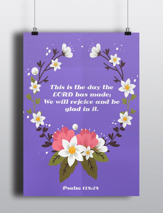 Christian Decor Psalm Bible Quote Print Christian Wall Art Dorm Room Decor Wall Art Wall Art Print Bible Verse Print Psalm