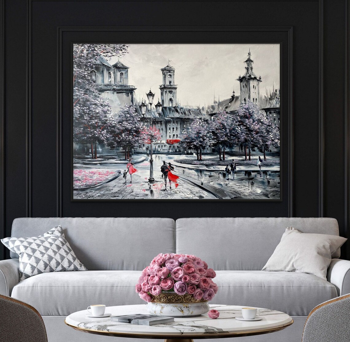 Love In Paris, Romantic Paris Street Scene Art Print - Image 3