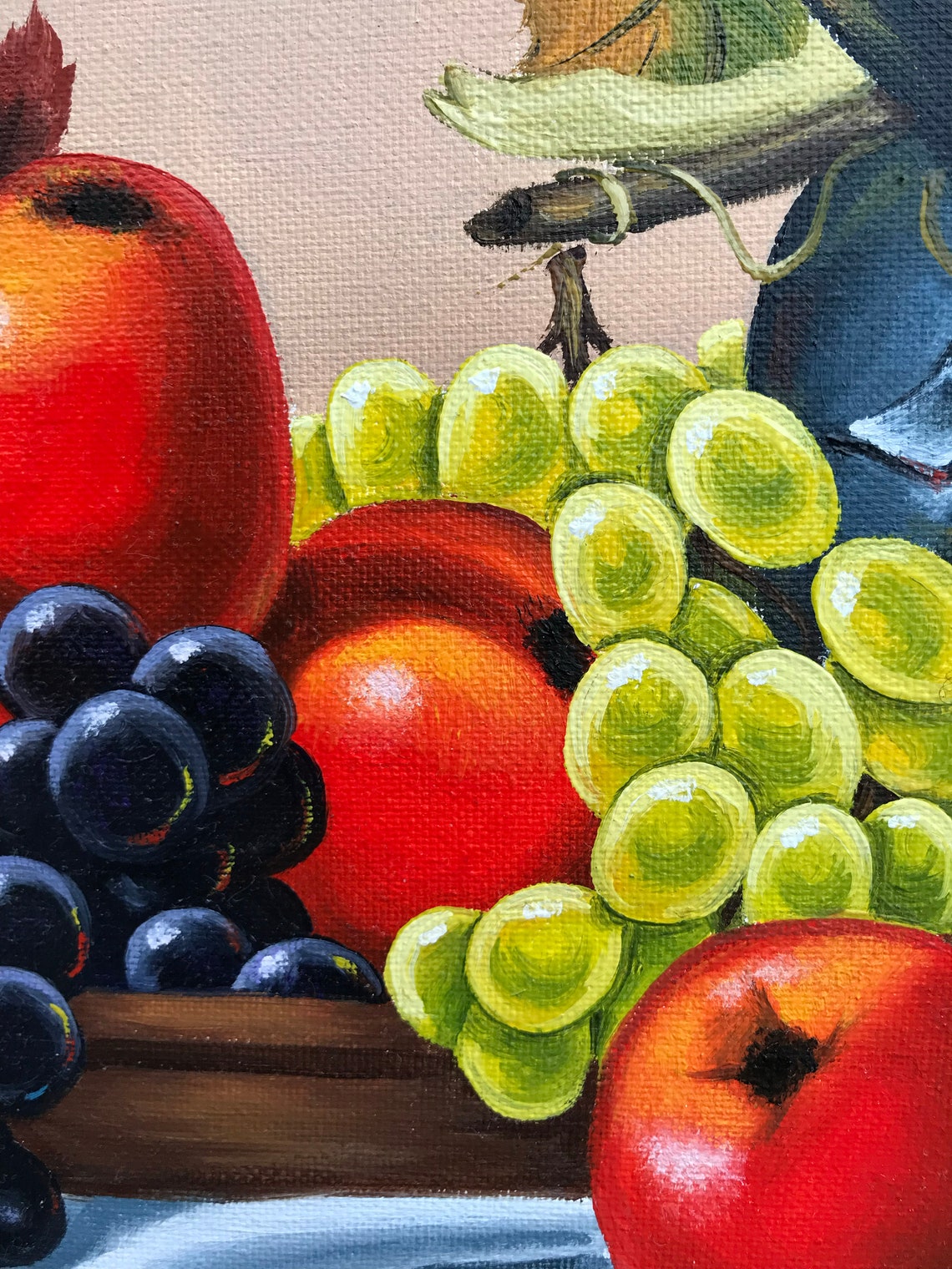 Still Life Fruits Oil Painting Original Ukrainian Artwork Classic Fruit Painting Still Life Art Ukrainian Fruits Basket Painting On - Image 2