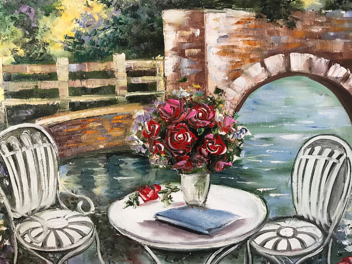 Tuscany Italy Painting On Italy Village Oil Painting Original Tuscan Italian Landscape Painting Italian Villa Painting Italy Artwork - Image 3