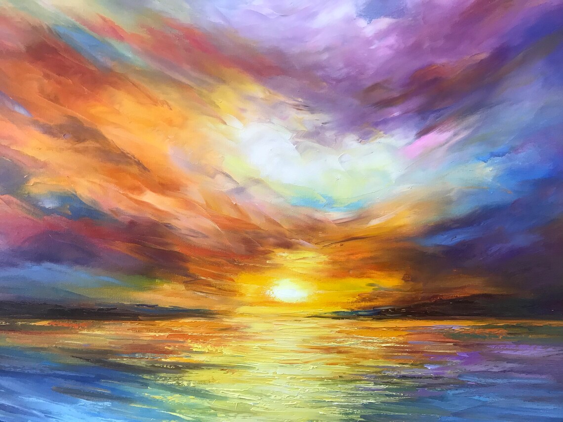 Abstract Sunset California Seascape Art Print - Image 2