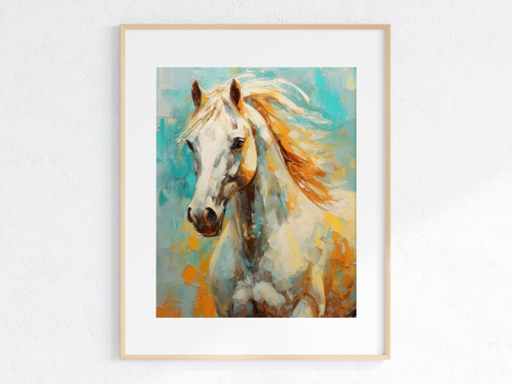 Horse Vibrant Post Impressionist Artwork Of A Horse Bold Impasto Techniques In Action