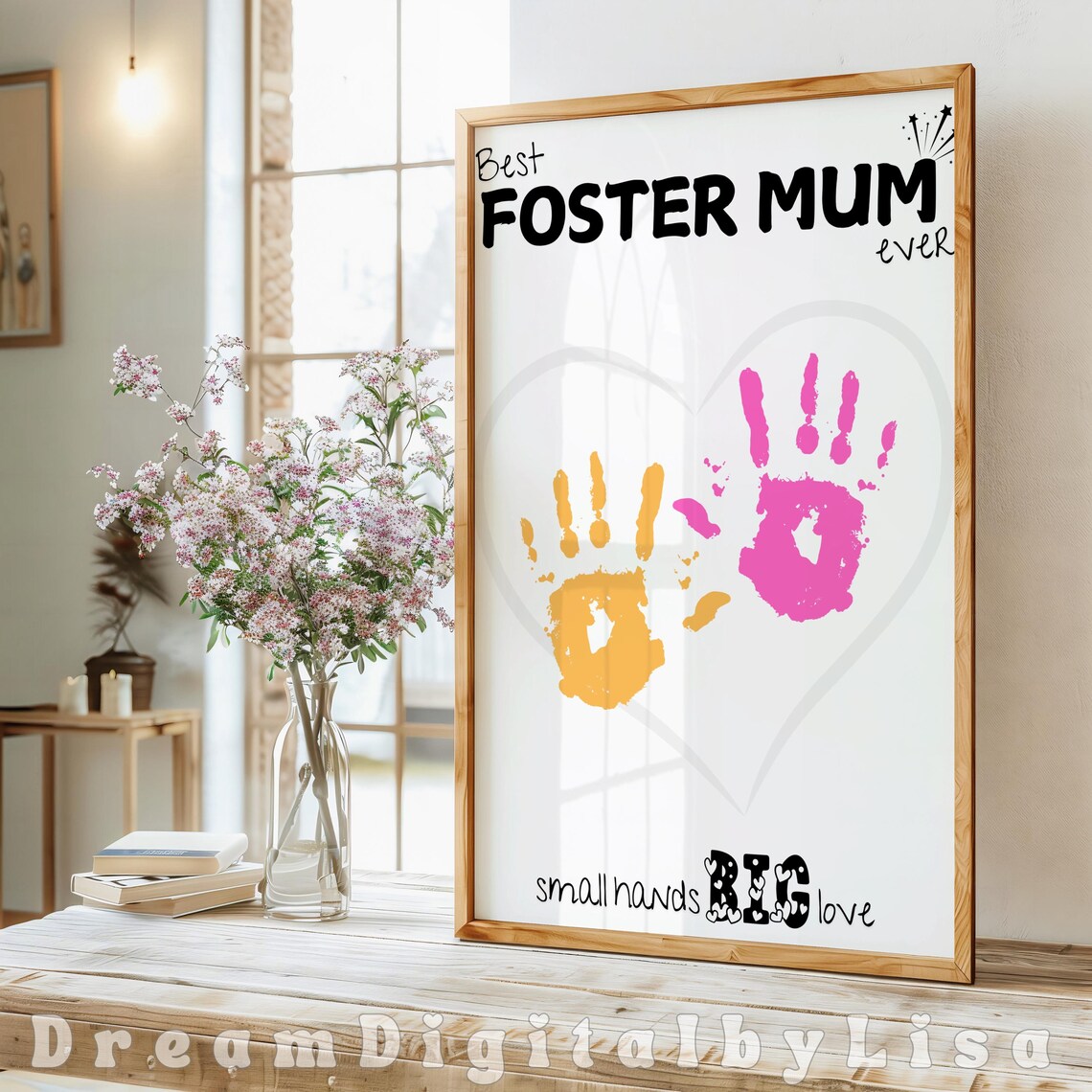Best Foster Mum Ever Handprint Art Craft