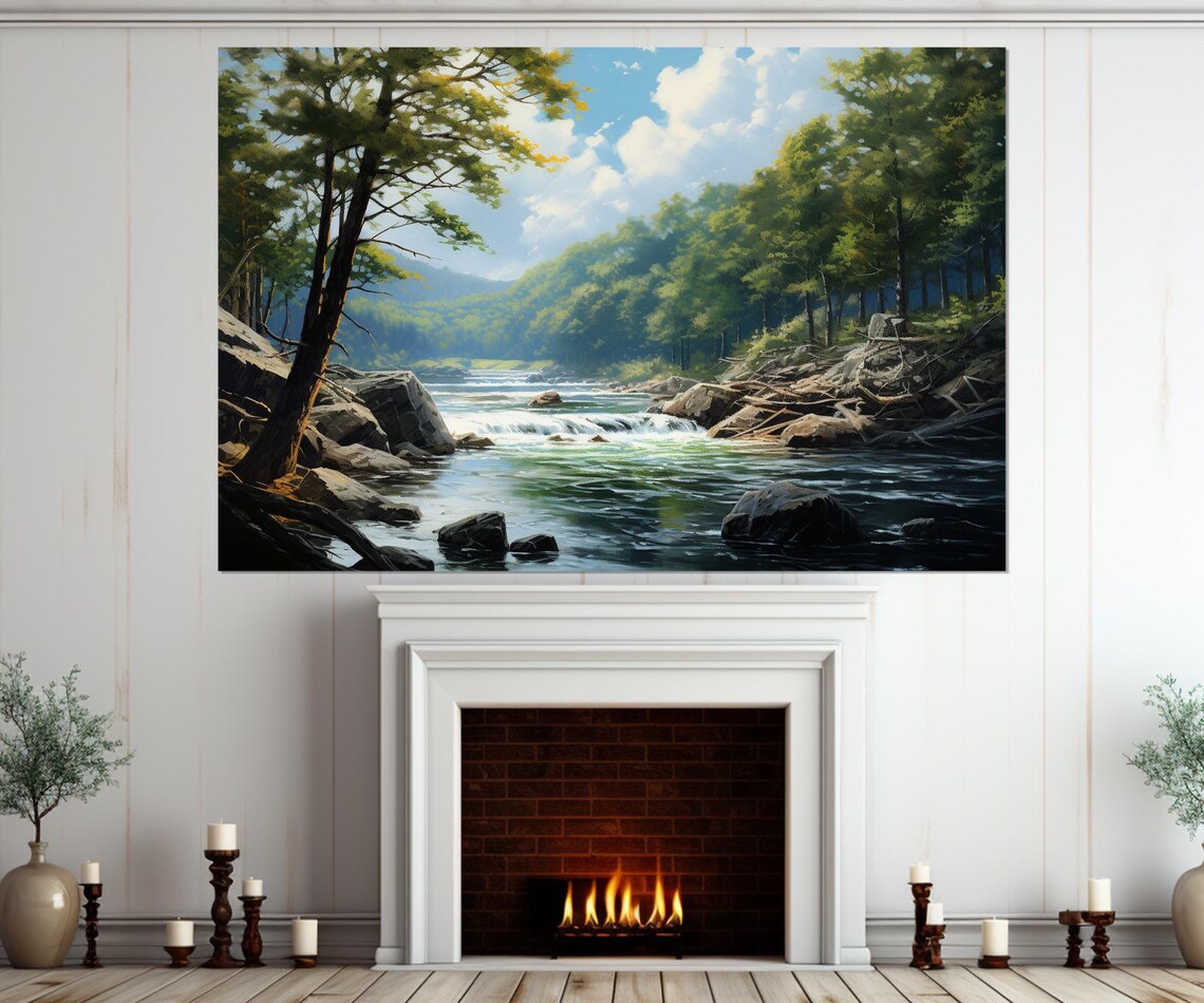 Wisconsin River, Wisconsin Dells Landscape Art Print - Image 2