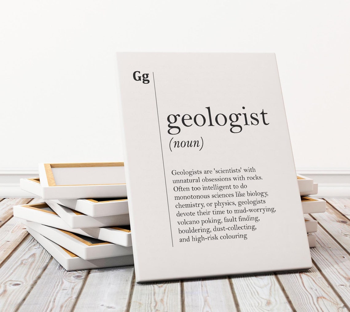 Geologist Funny Definition Print Rock Obsession Science Dictionary Art - Image 3