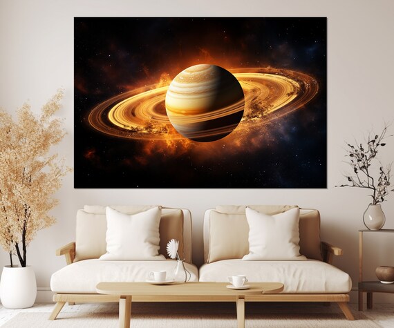 Planets Abstract Saturn Art Print