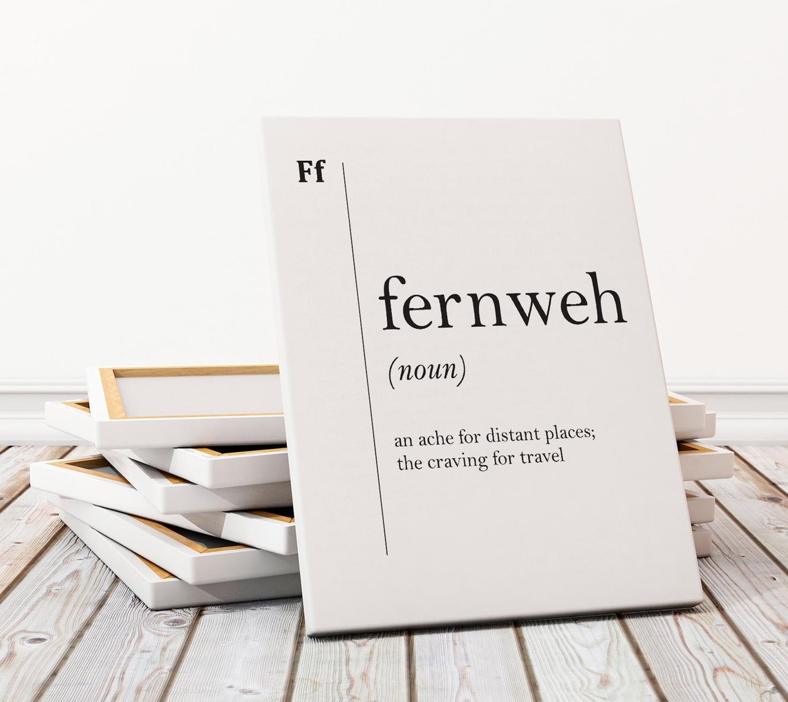 Fernweh Definition Print Wanderlust Travel Craving Typography Wall Art - Image 3