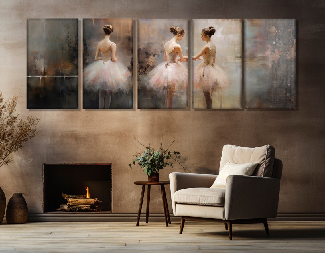 Ballerinas Oil Painting Art Print, Ballet Decor - Image 2