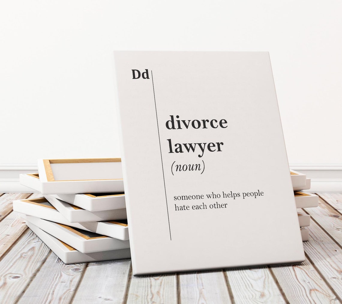 Divorce Lawyer Funny Definition Print Law Office Dictionary Art - Image 3