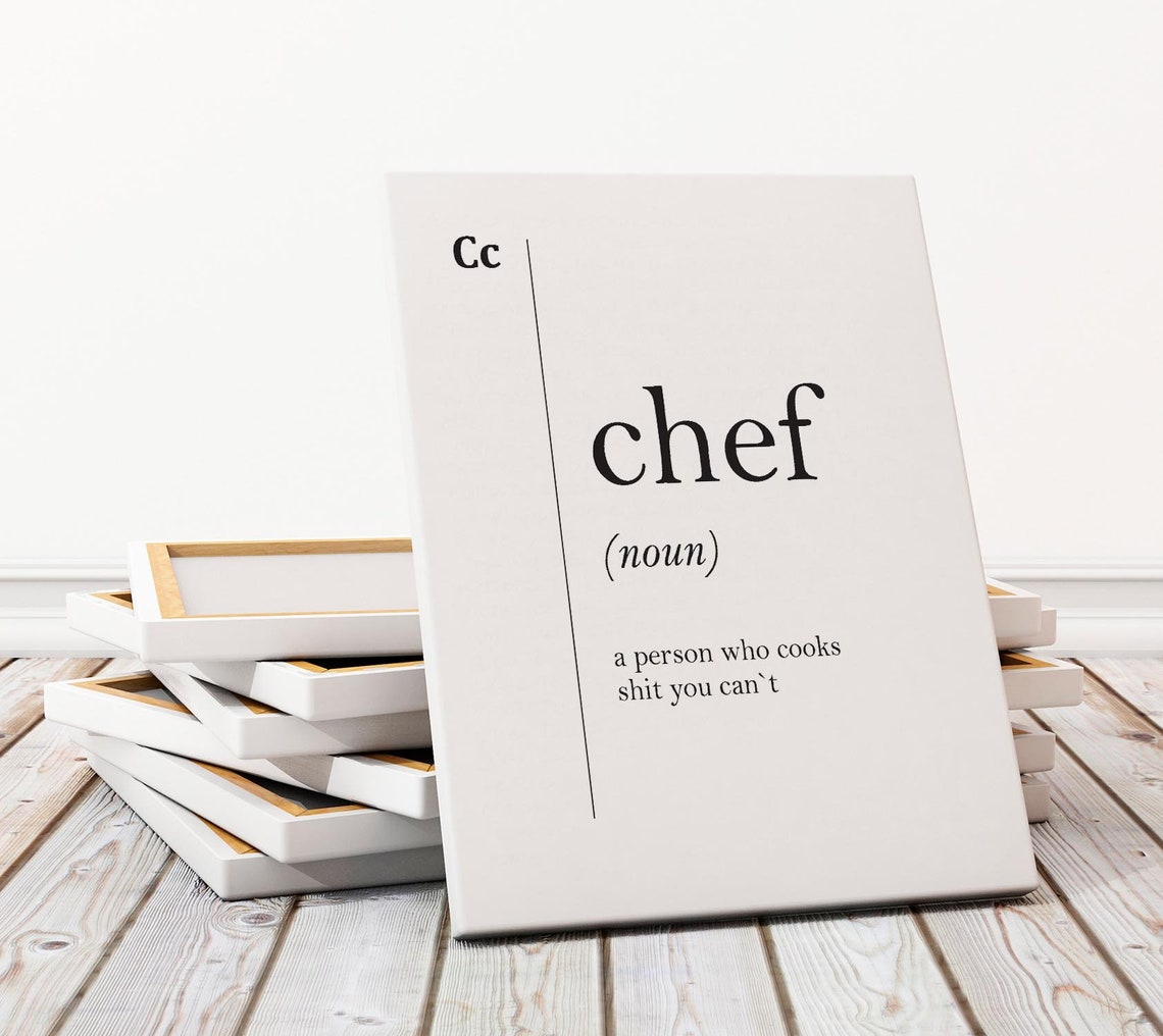 Chef Funny Definition Print Kitchen Cook Gift for Culinary Pros - Image 3