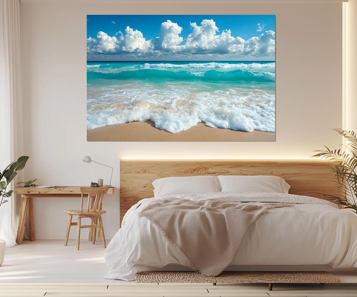 Sea Waves Abstract Ocean Beach Wall Art Print - Image 2