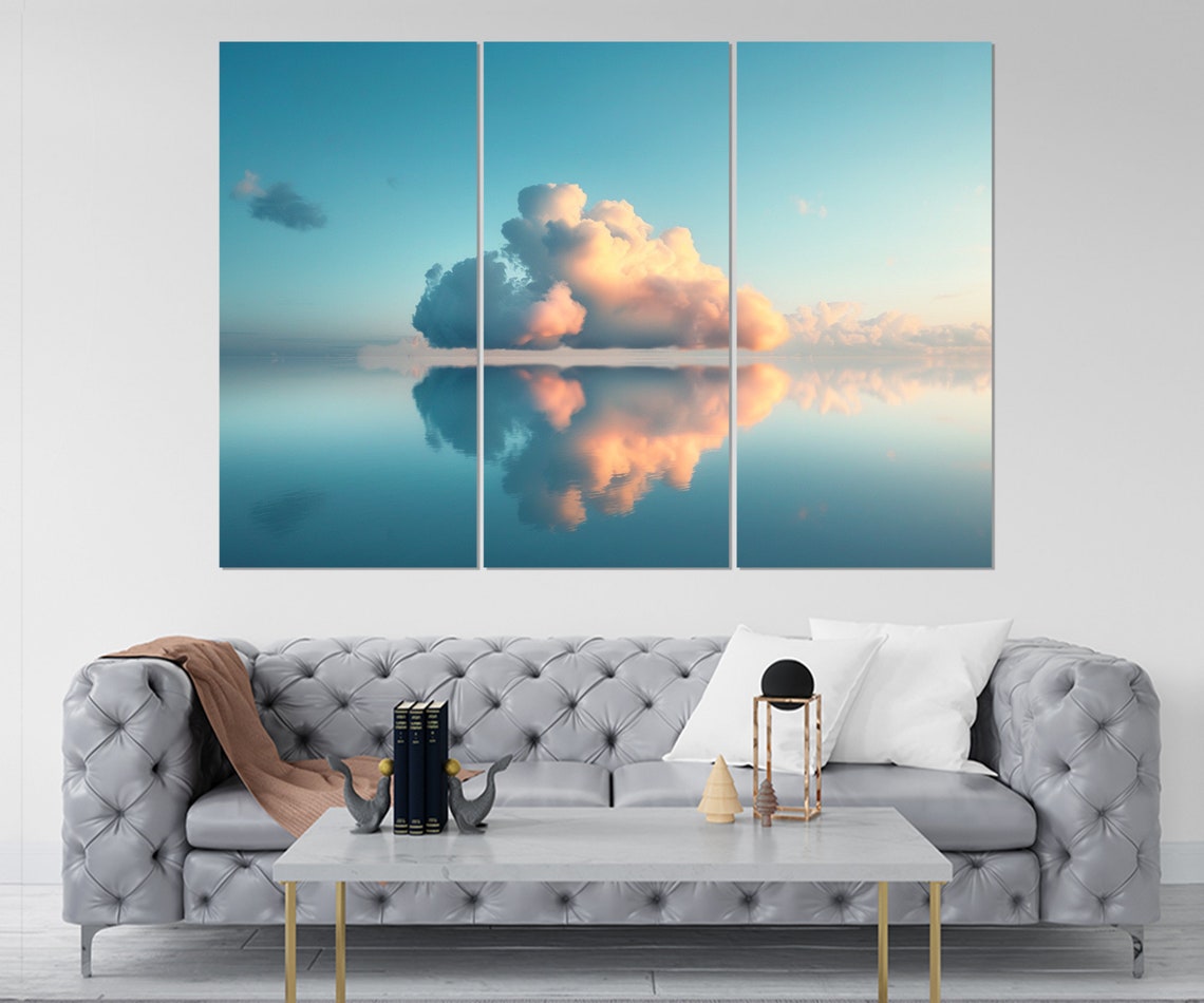 Minimalist Sky Print Sky Wall Art Cloud Art Cloud Painting Clouds Wall Art Framed And Ready To Hang - Image 4