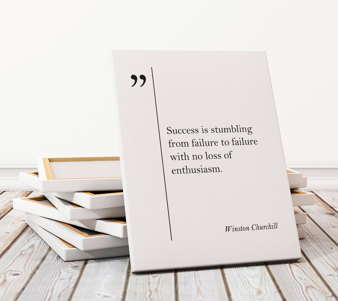 Winston Churchill Quote Art Print, Motivational - Image 2