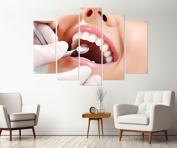 Dentist Wall Art Dentist Gift Dentist Office Wall Decor Smile Print Stomatology Wall Art Framed And Ready To Hang