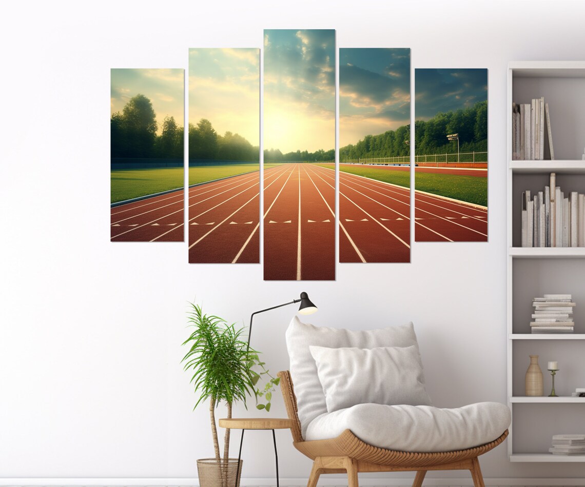 Running Track Abstract Poster, Runner Room Decor - Image 3