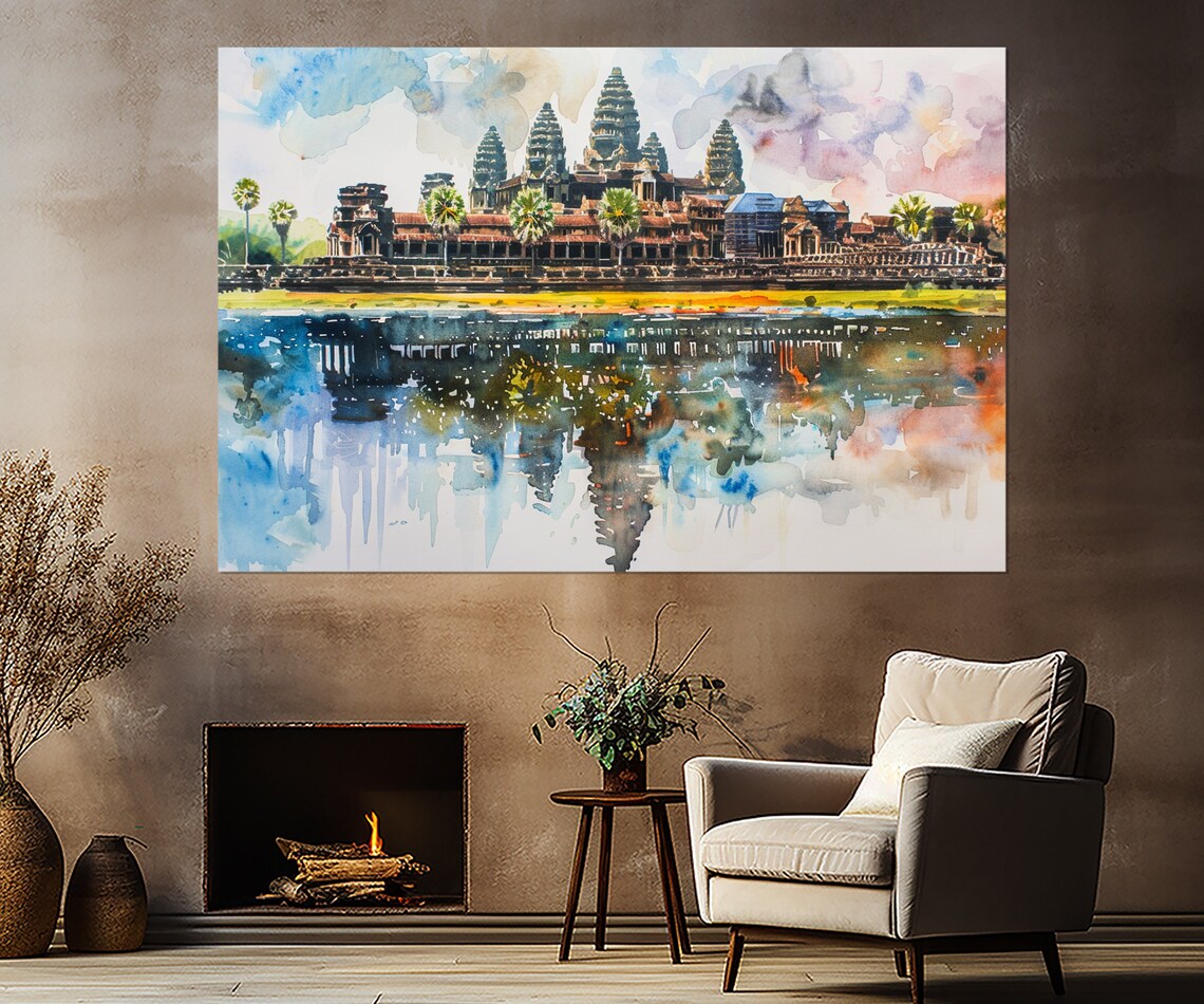Angkor Wat Ancient Khmer Architecture Art Print