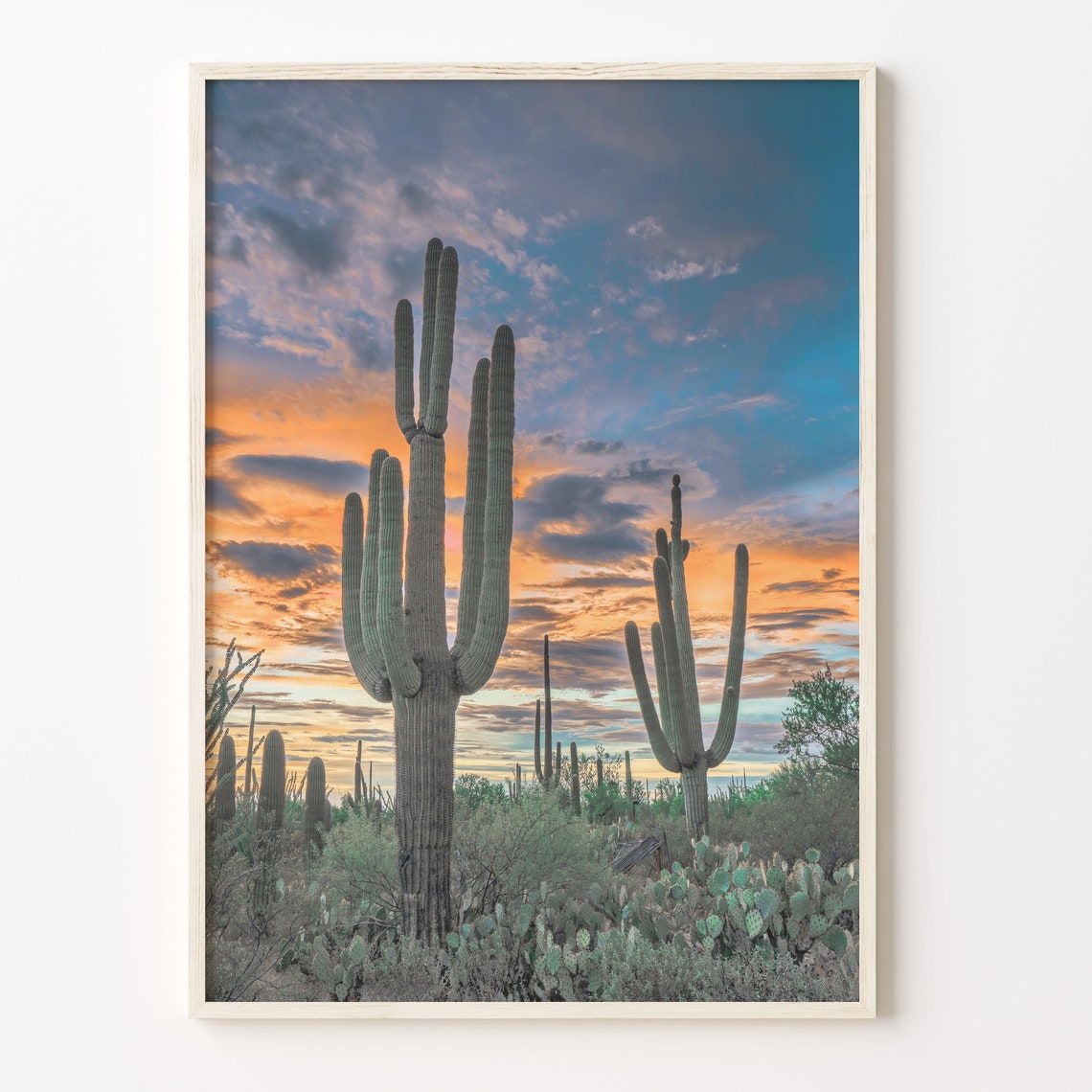 Saguaro National Park Colorful Poster Print Saguaro National Park Photo Art Decor Street Map Poster National Park Travel Print C18 158
