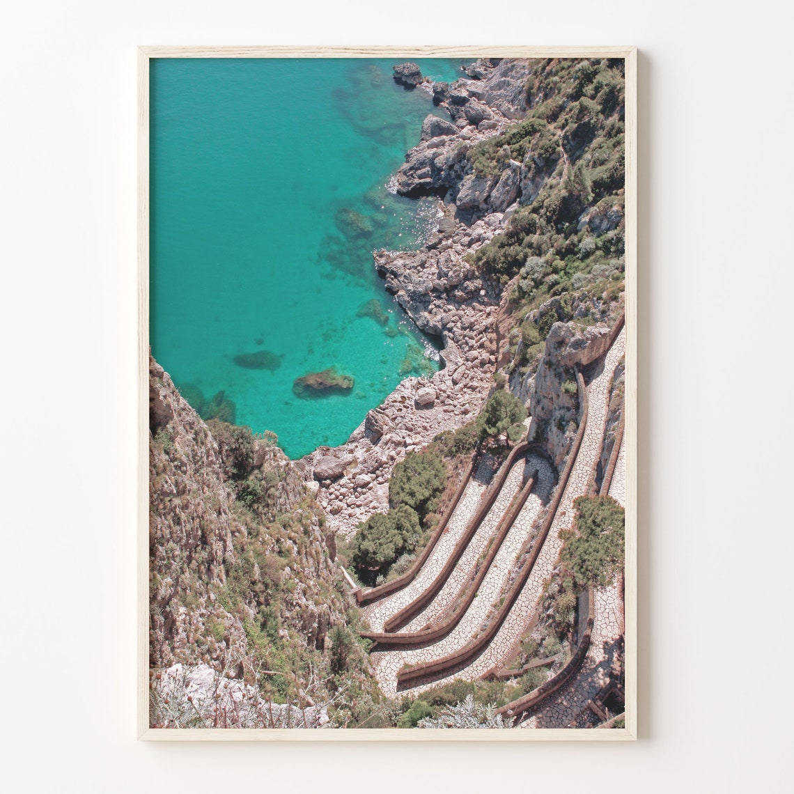 Rocky Road To The Sea Colorful Poster Print Rocky Road To The Sea Photo Art Art Boho Decor Colorful Wall Art C18 59