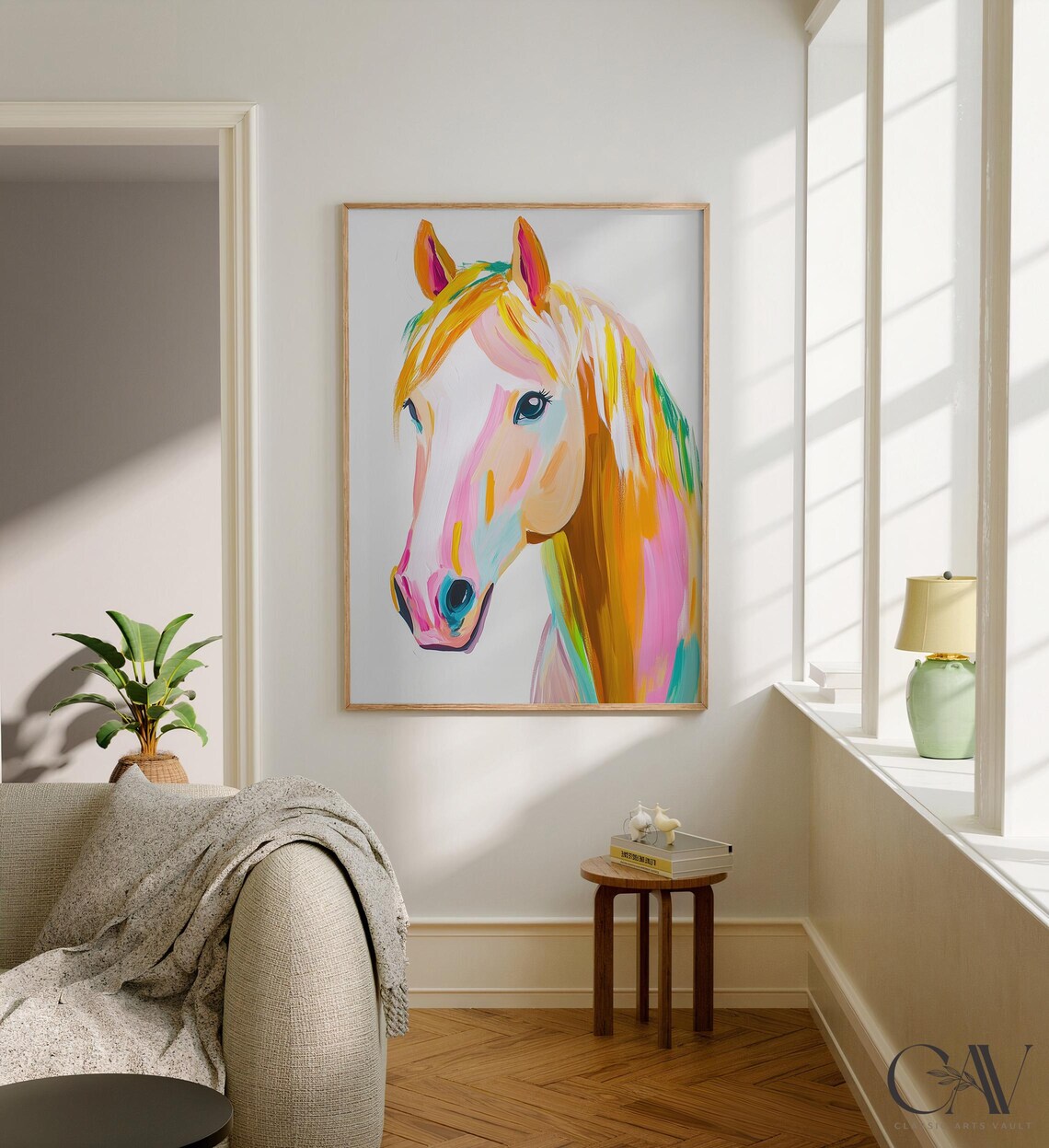 Colorful Horse Head Portrait Modern Pop Art Equine Animal Poster - Image 2