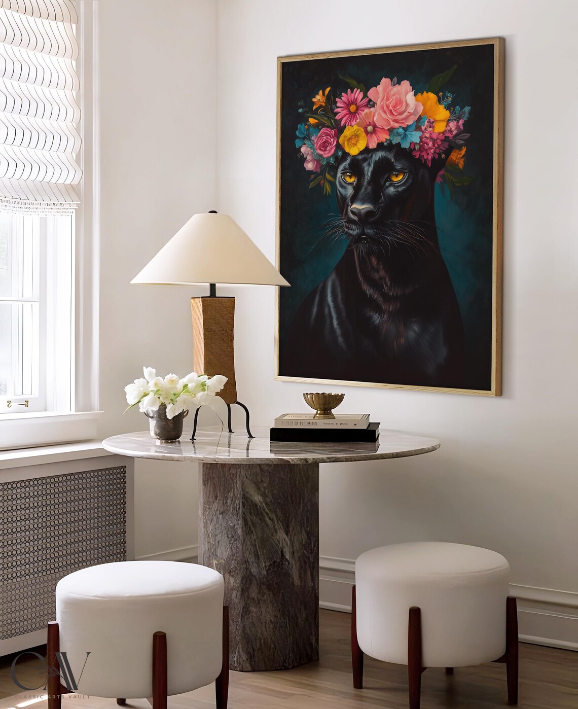 Black Panther Maximalist Eclectic Animal Art Print - Image 4
