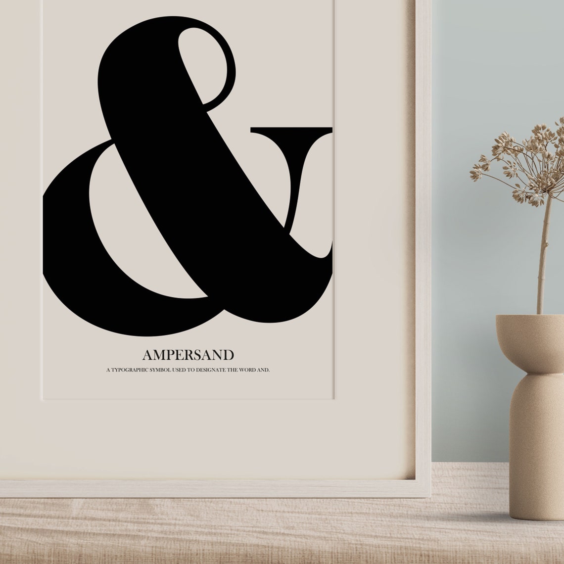 Giant Ampersand Typographic Symbol Bold Black Letter Art Poster - Image 3