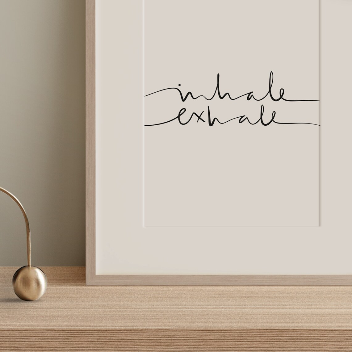 Inhale Exhale Typography Art Print, Yoga Quote - Image 3