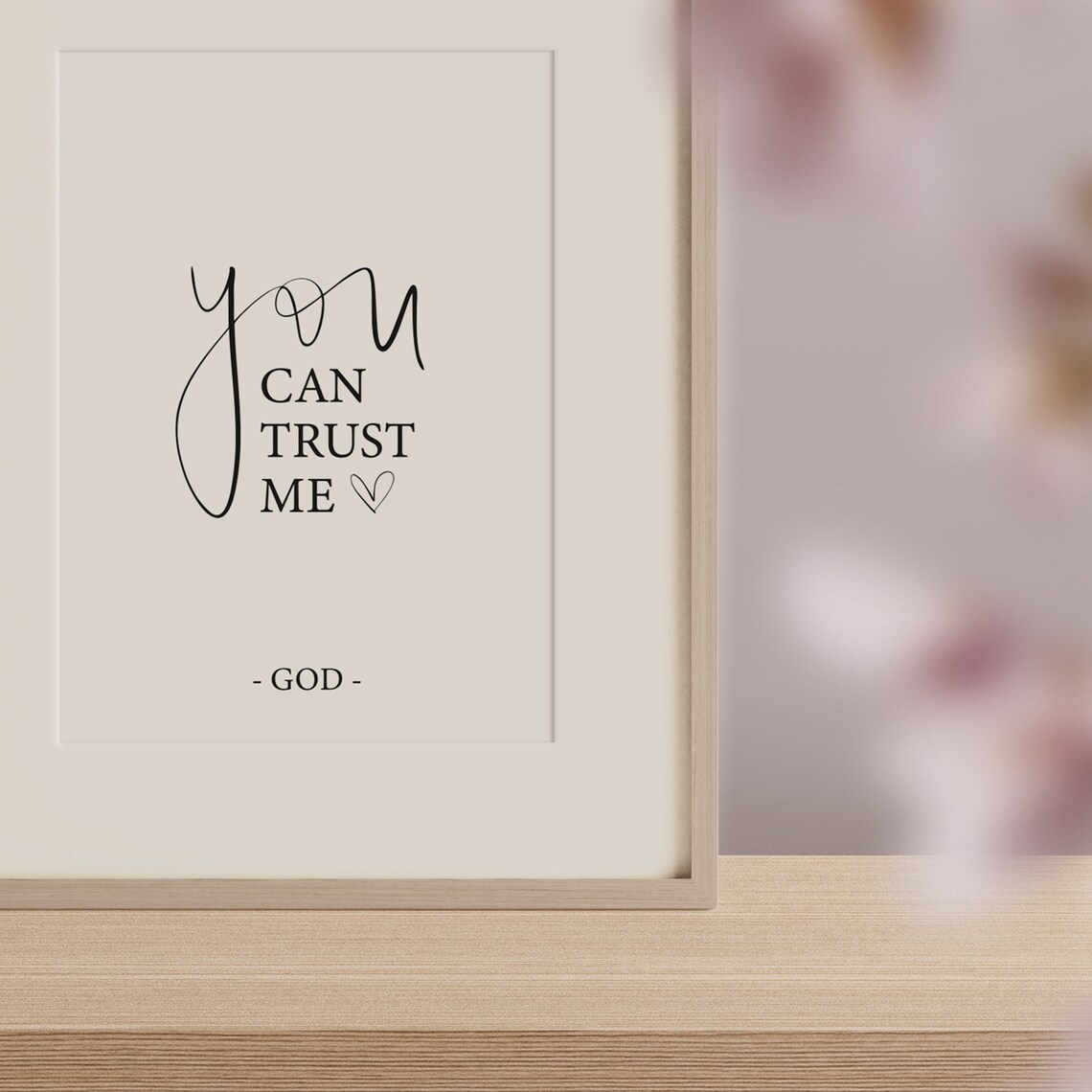 You Can Trust Me God Typography Art Print - Image 3