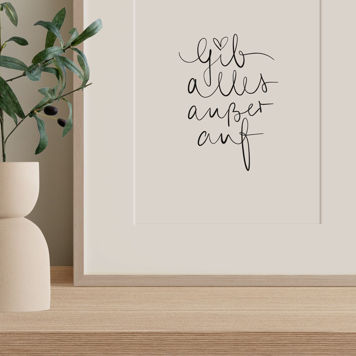 Gib Alles Auer Auf Motivation Typography Art Print - Image 3