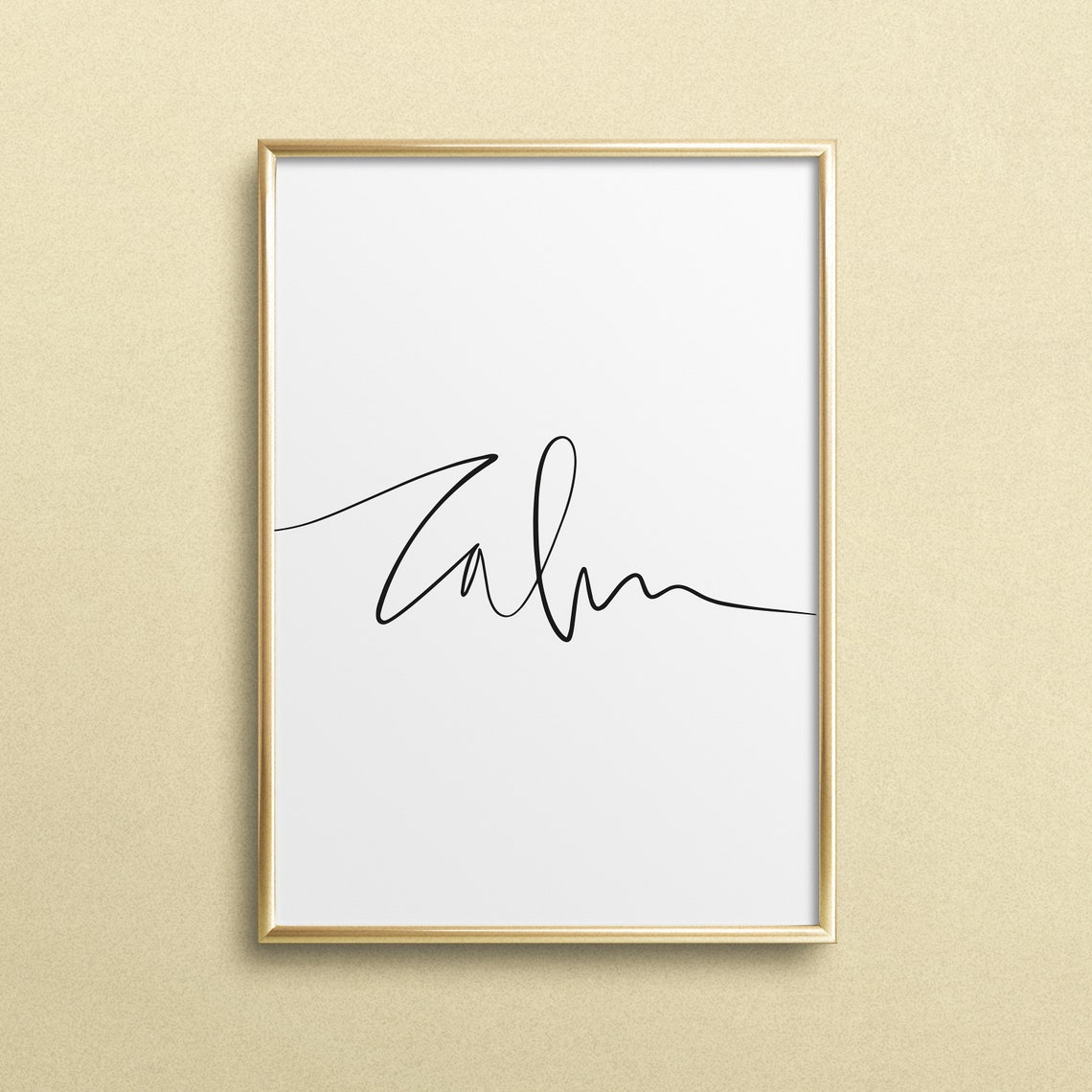 Calm Modern Calligraphy Script Minimalist Bedroom Wall Poster