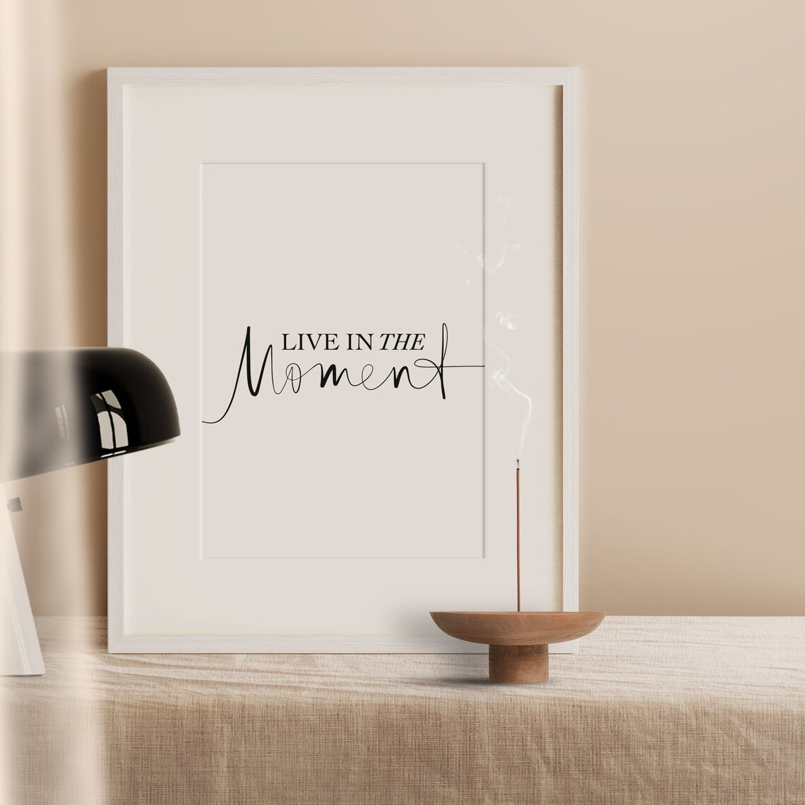 Live In The Moment Mindfulness Quote Art Print - Image 2