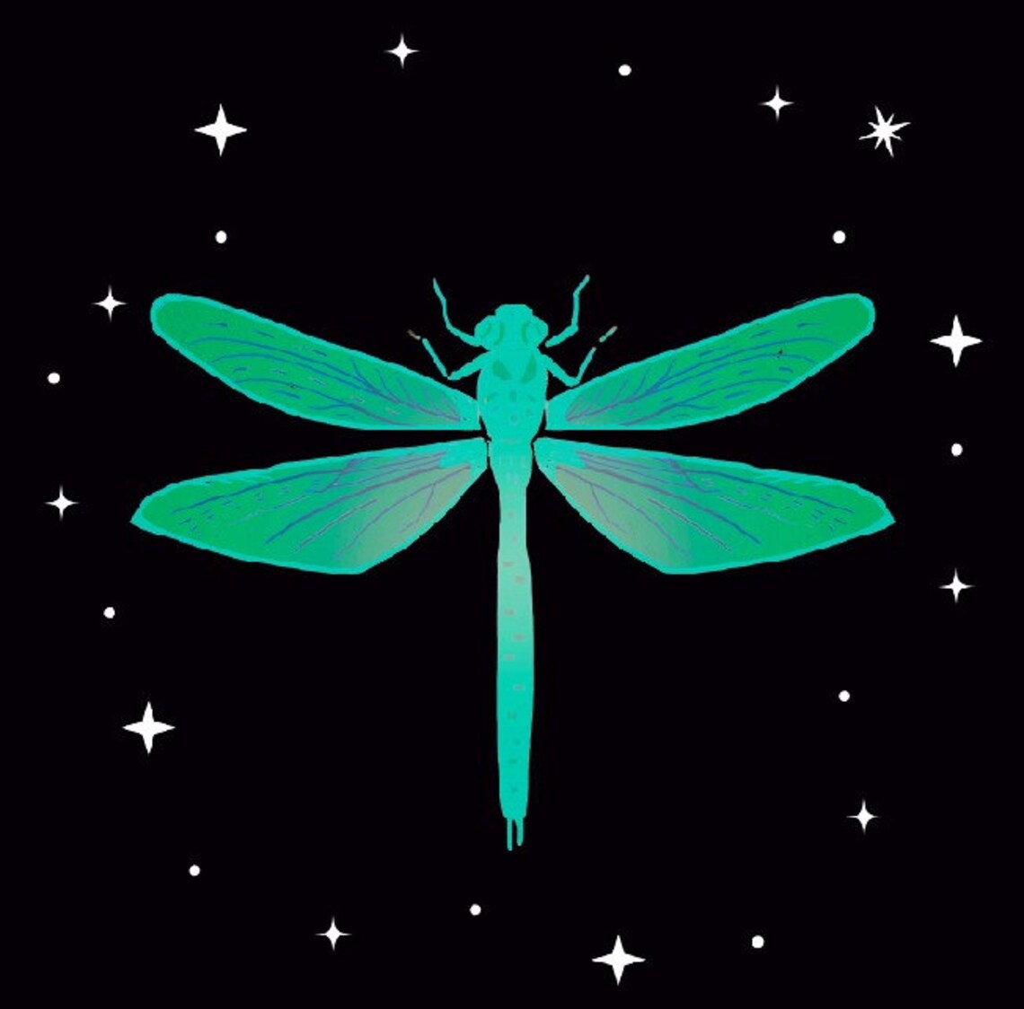 Dragonfly Vintage Linocut Remix, Spirit Animal - Image 2