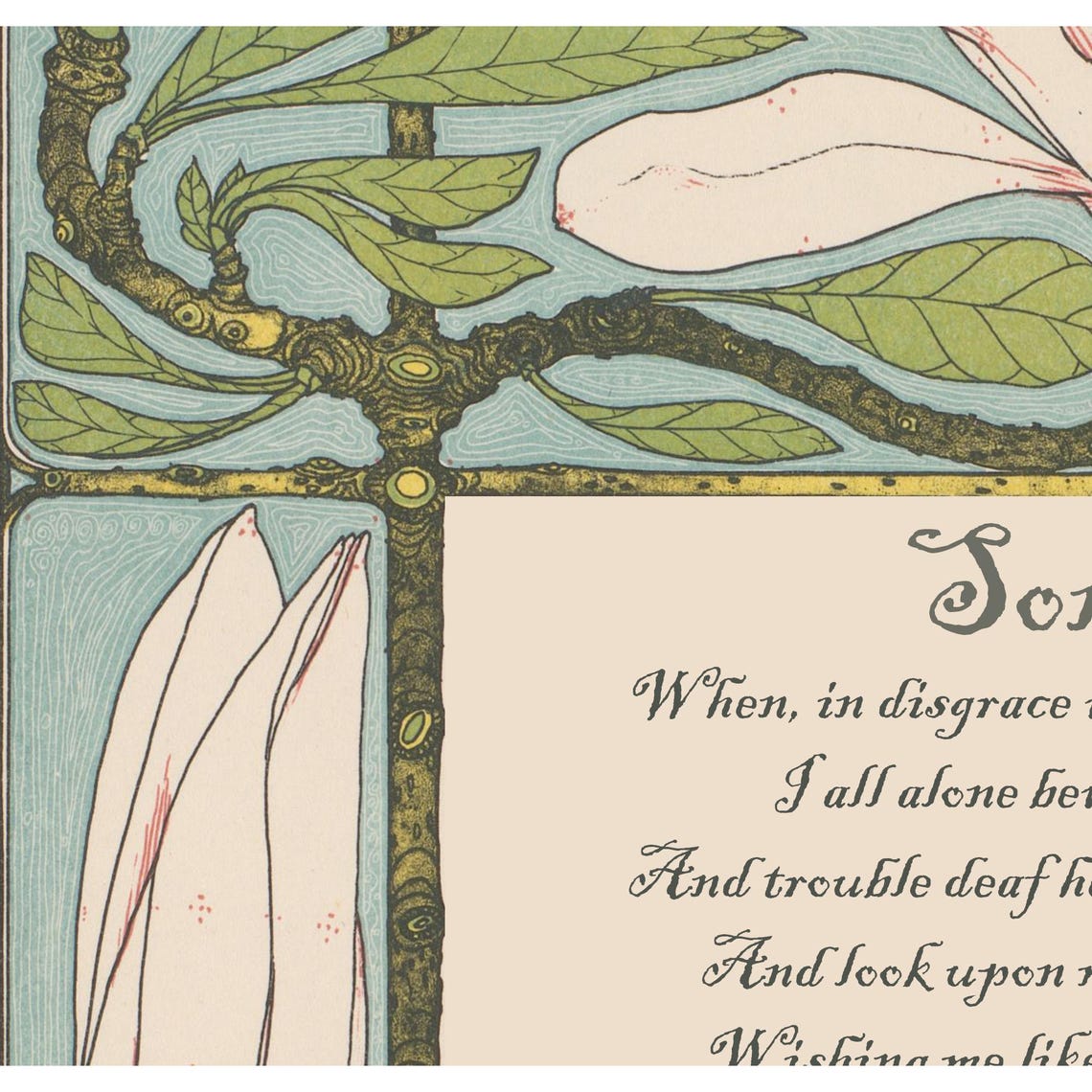 Shakespeare Sonnet 29 Bohemian Poem Art Print - Image 2