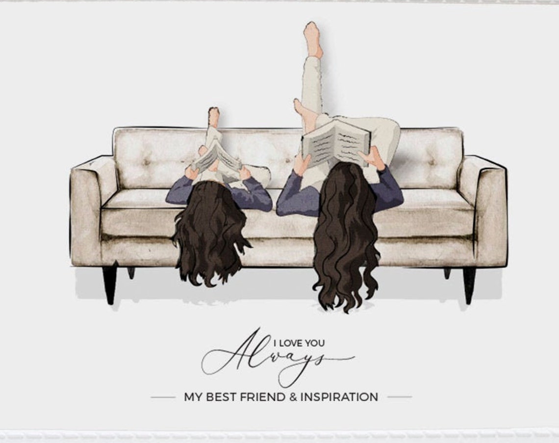 I Love You Always Personalized Mother Daughter Reading Wall Art